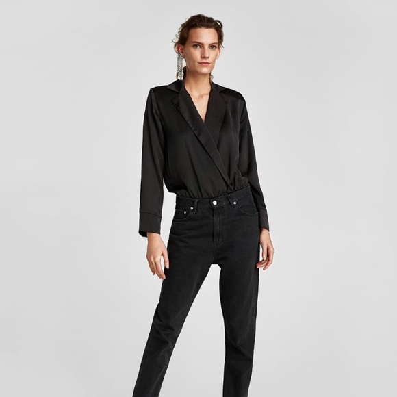 zara black bodysuit